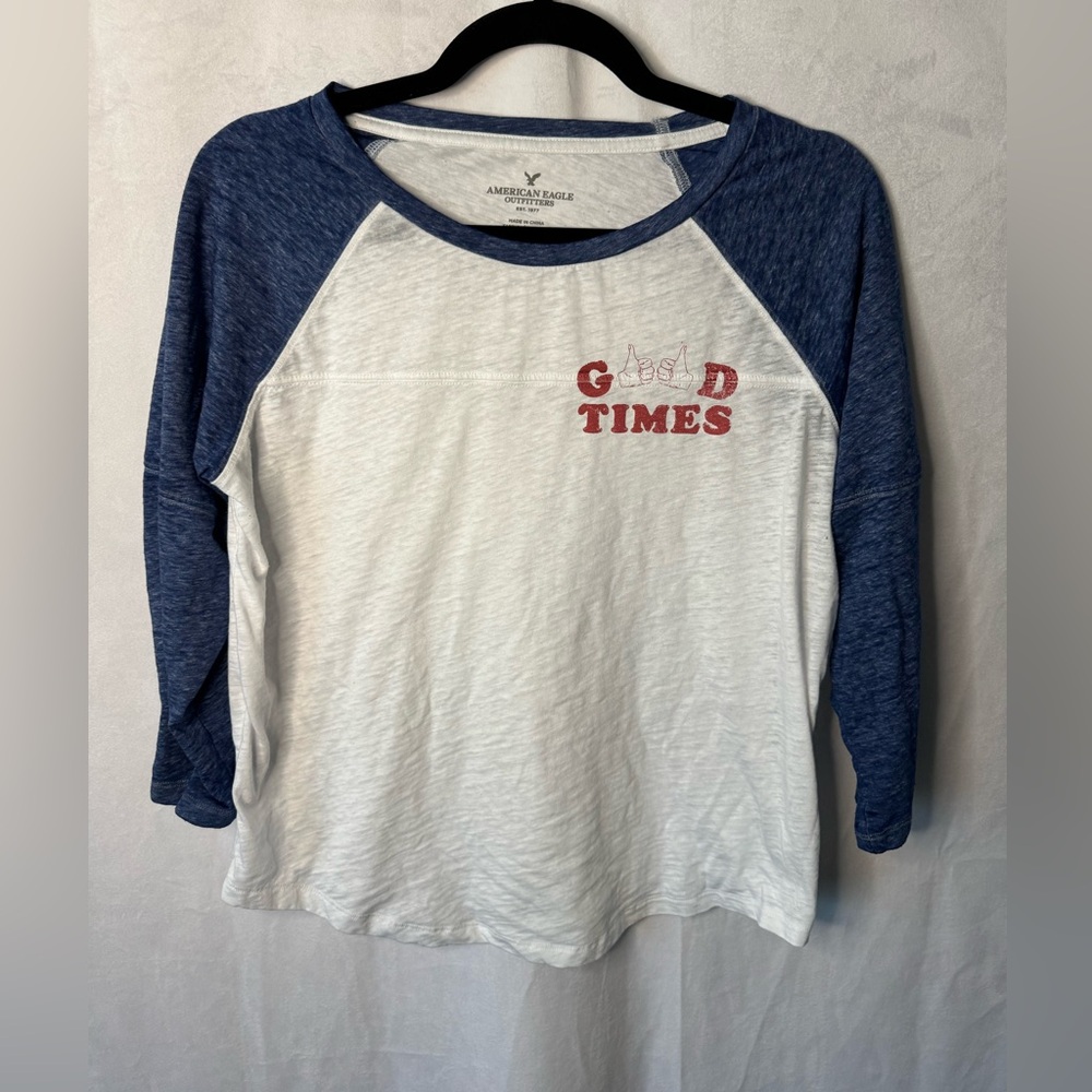 AMERICAN EAGLE GOOD TIMES BASEBALL TEE